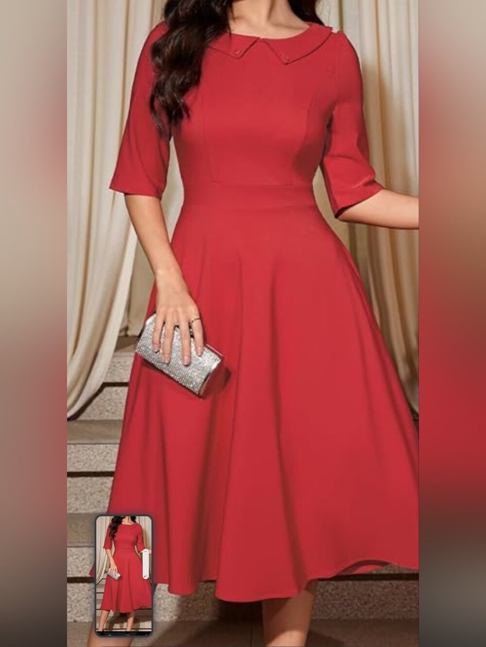 NWT Red Bbonlinedress Vintage Style Cocktail Dress.   Size 1X